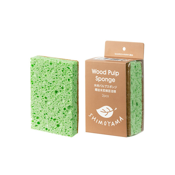 【日本霜山】椰絲木漿海綿刷/洗碗刷(2入/包)x6包組