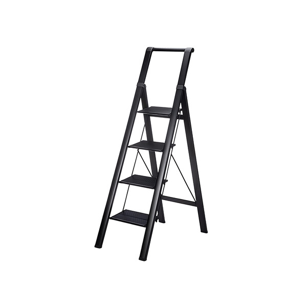 【日本霜山】家用輕量鋁合金折疊便攜式四層梯