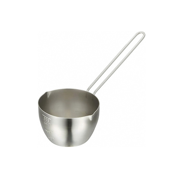 【日本霜山】304不鏽鋼長柄量杯(附刻度)-200ml