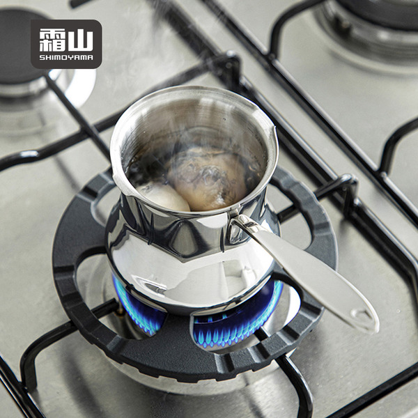 【日本霜山】不鏽鋼深型湯鍋/牛奶鍋(附刻度)-500ml