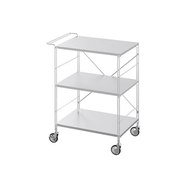 【日本霜山】多功能不鏽鋼三層置物推車(經典款)-DIY