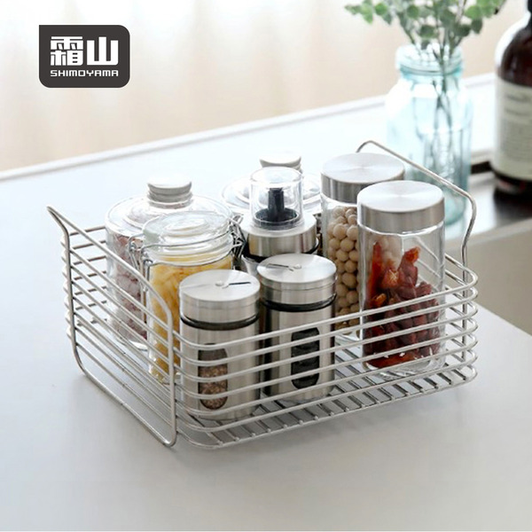 【日本霜山】304不鏽鋼可層疊置物架/萬用收納架-S