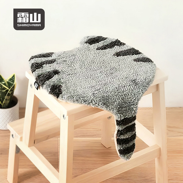 【日本霜山】短絨毛貓尾巴造型椅墊-多款可選