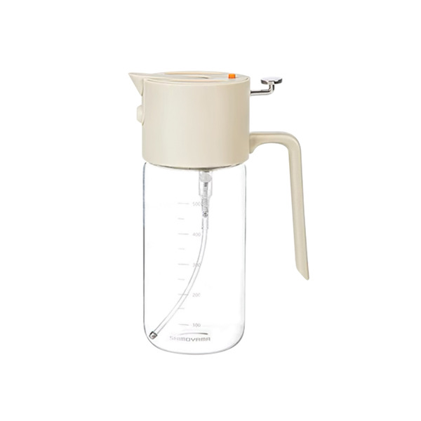 【日本霜山】按壓式噴倒兩用油瓶/玻璃油壺-550ml-多色可選