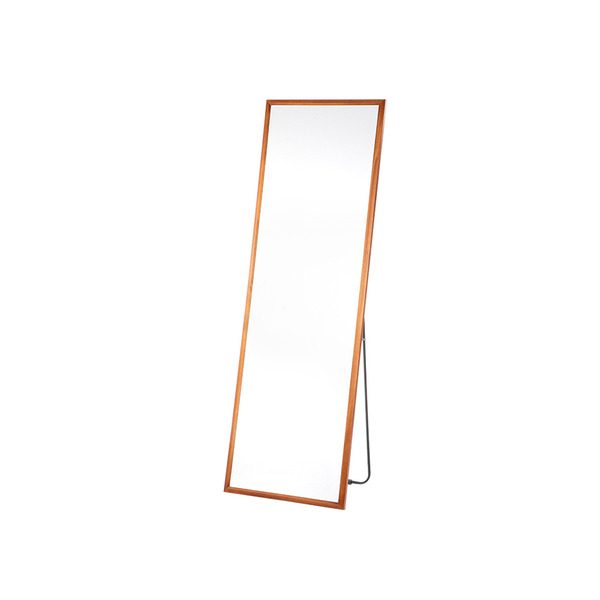 【日本霜山】寬型松木框輕量防碎全身鏡(53x163cm)