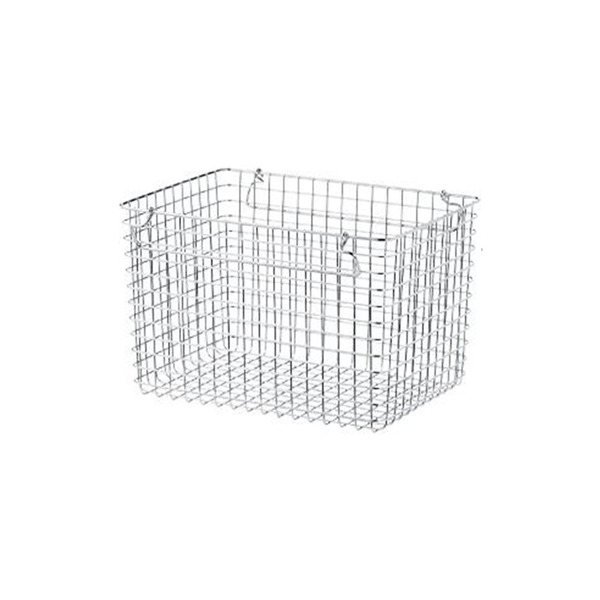 【日本霜山】可層疊不鏽鋼置物籃/收納籃(附提把)-L