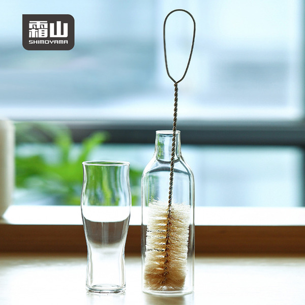 【日本霜山】長柄馬毛清潔刷/瓶刷