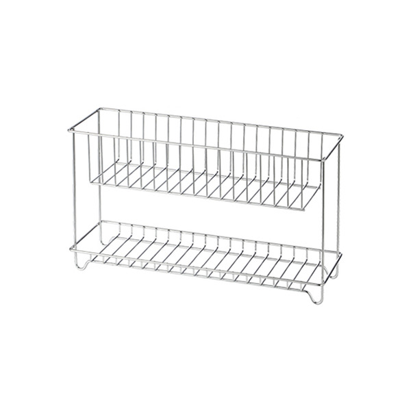 【日本霜山】桌上型304不鏽鋼雙層收納架/置物架