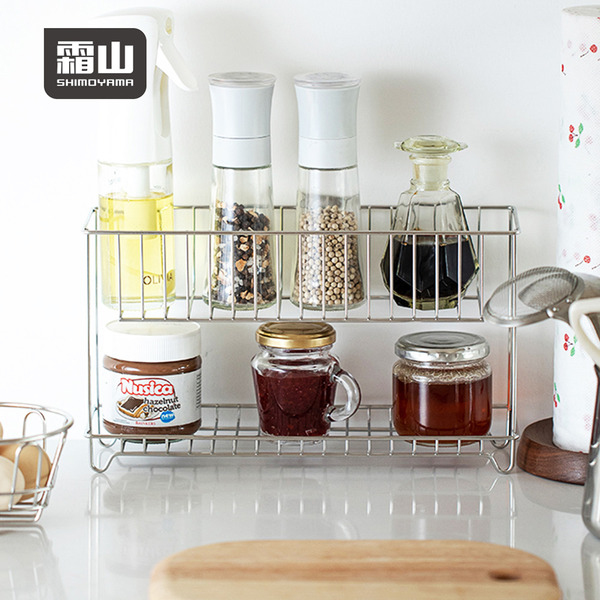 【日本霜山】桌上型304不鏽鋼雙層收納架/置物架