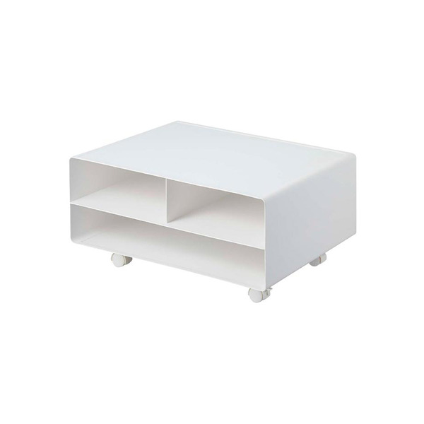 【日本霜山】碳鋼製列表機置物架(附輪&amp;止滑墊)