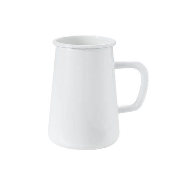 【日本霜山】日式復古風琺瑯廚具收納瓶/花瓶(附把手)