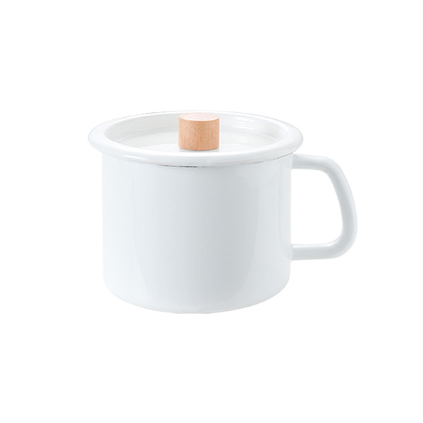 【日本霜山】圓形琺瑯保鮮罐(附蓋/附把手)-1.4L