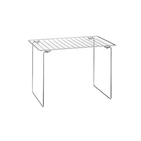 【日本霜山】304不鏽鋼折疊式桌上/水槽下兩用置物架-加高款