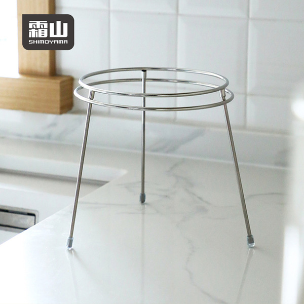 【日本霜山】304不鏽鋼圓形可拆式垃圾袋架