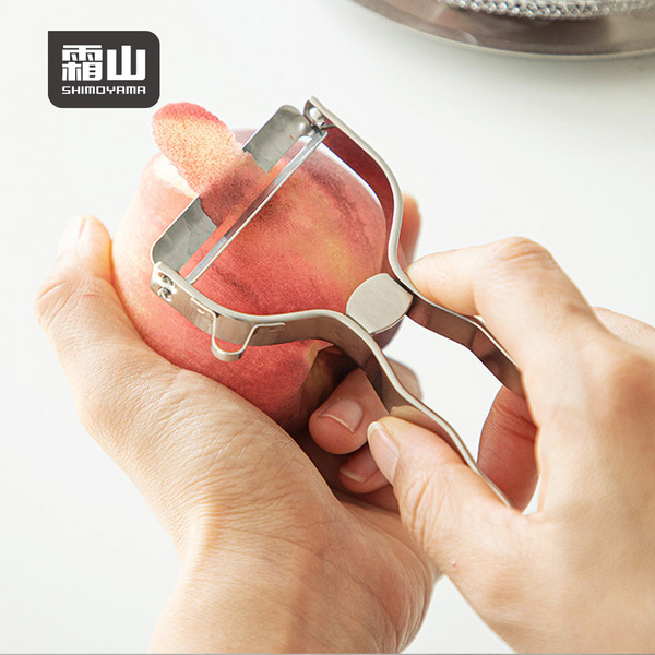 【日本霜山】不鏽鋼斜口削皮刀/刮皮器