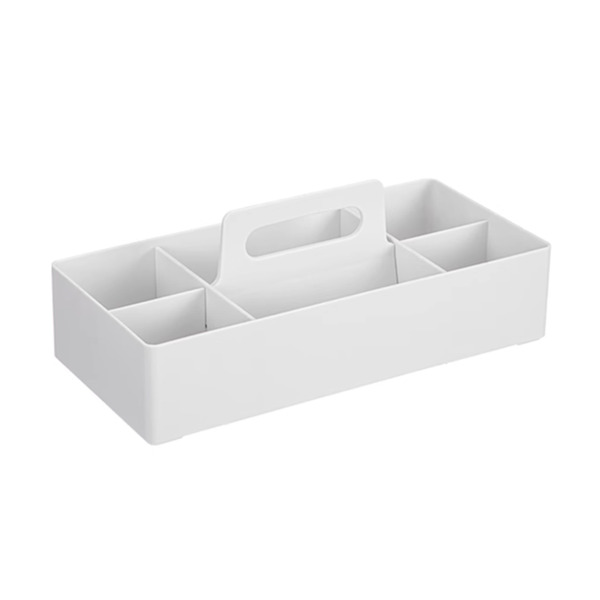 【日本霜山】可層疊手提收納籃(附分隔板)