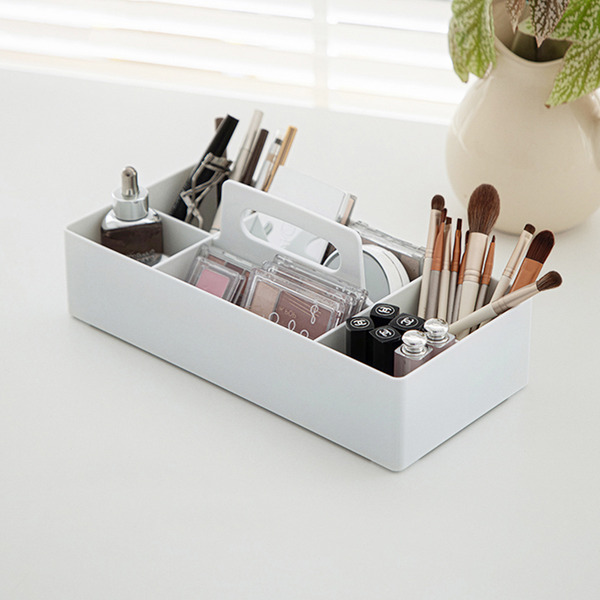 【日本霜山】可層疊手提收納籃(附分隔板)