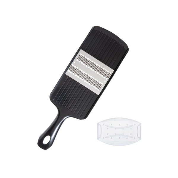 【日本霜山】日本製雙向削菜板/刨絲器(2mm方形刀口款/附護手器)