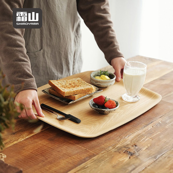 【日本霜山】日式水曲柳防水托盤(46x36cm)-大