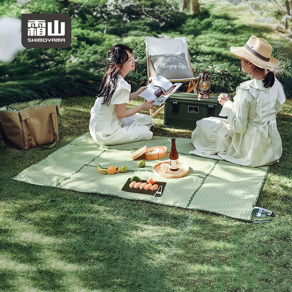 【日本霜山】 榻榻米造型防水口袋型野餐墊(110x160cm)
