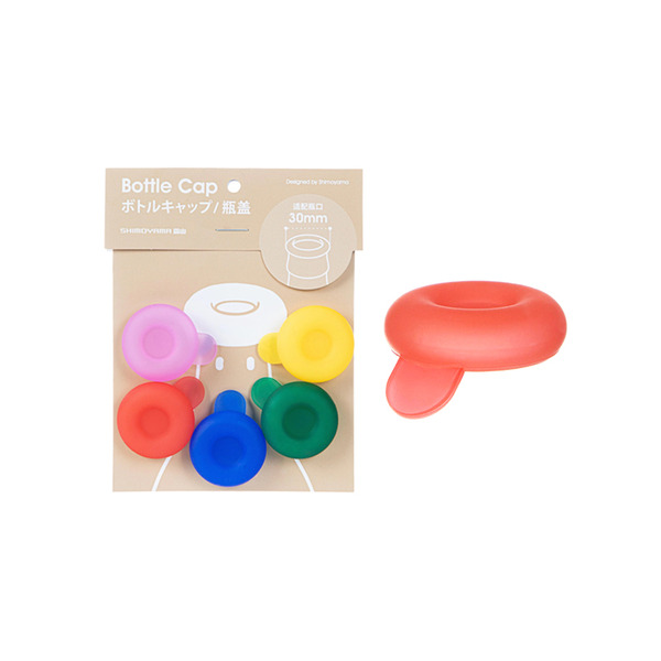 【日本霜山】繽紛矽膠密封瓶塞/保鮮蓋(5入/包)x3包組