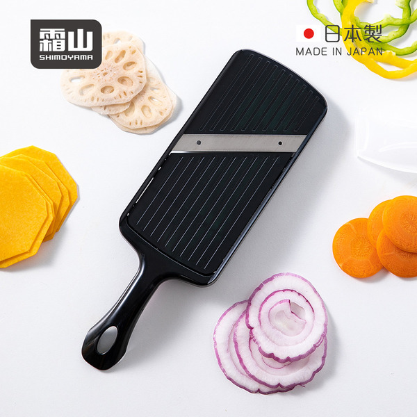 【日本霜山】日本製厚度可調節單向刨片刨絲器/切片器(附護手器)