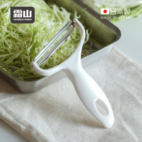 【日本霜山】日本製寬面斜刃省力高麗菜刨絲器/削皮刨片刀
