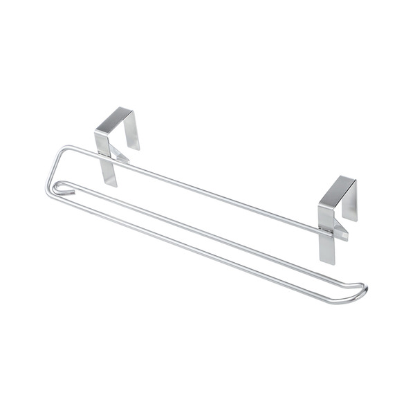 【日本霜山】不鏽鋼廚櫃門後掛架/雙桿抹布架