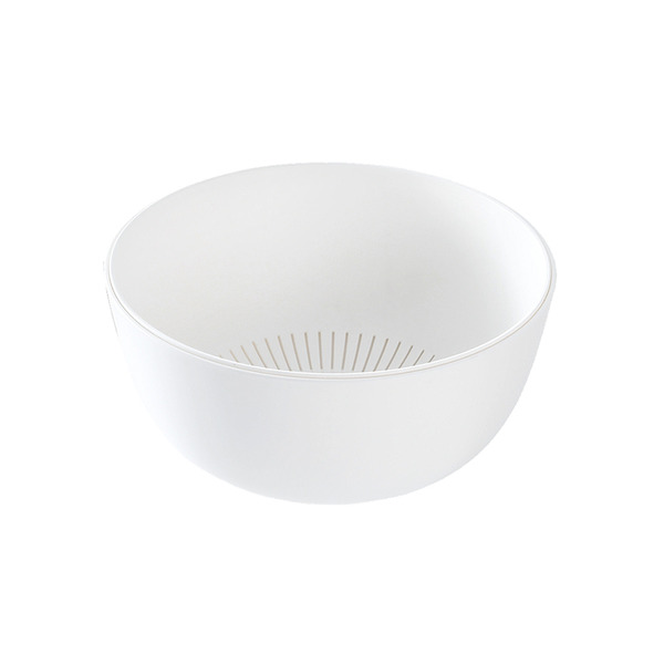 【日本霜山】深型可微波耐熱瀝水籃+盆兩件組-2.8L