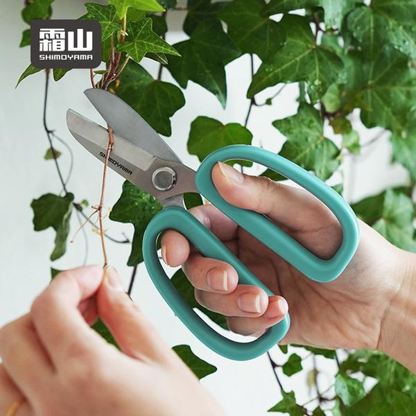 【日本霜山】加寬舒適握柄園藝剪/花藝剪刀/修枝花剪-多色可選