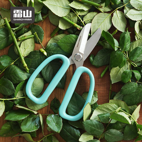 【日本霜山】加寬舒適握柄園藝剪/花藝剪刀/修枝花剪-多色可選