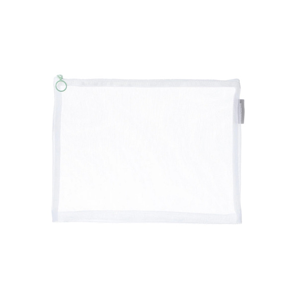 【日本霜山】A4透明尼龍網眼拉鍊收納袋-3入