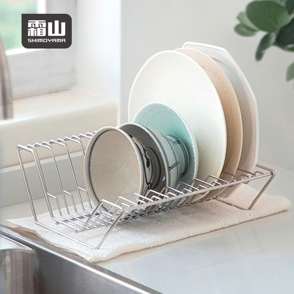 【日本霜山】304不鏽鋼碗盤瀝水架/餐盤收納架/立盤架