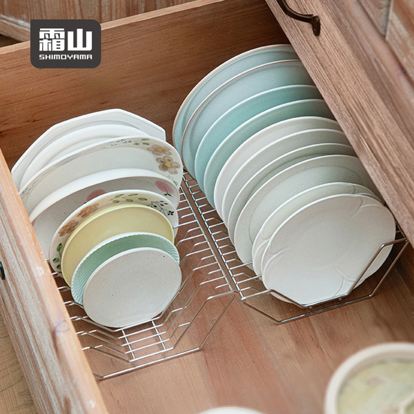 【日本霜山】304不鏽鋼碗盤瀝水架/餐盤收納架/立盤架