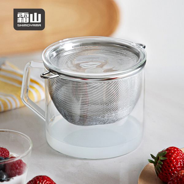 【日本霜山】自製希臘優格/乳清分離/優格過濾器(附重石&濾布30入)