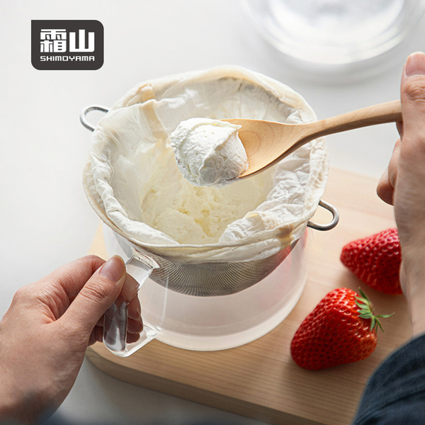 【日本霜山】自製希臘優格/乳清分離/優格過濾器(附重石&濾布30入)