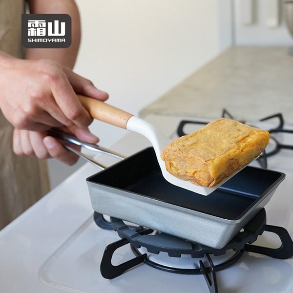 【日本霜山】瓦斯爐專用不沾玉子燒鍋(附耐熱矽膠鍋鏟)