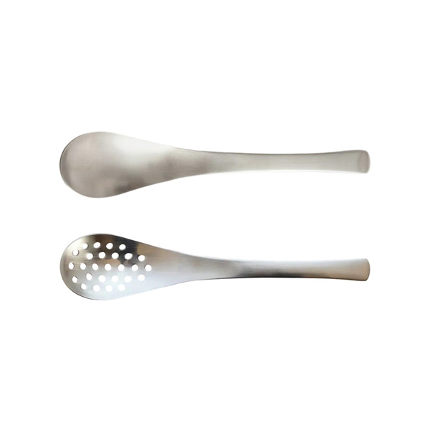【日本霜山】304不鏽鋼漏勺餐勺兩件組