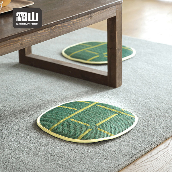 【日本霜山】天然藺草透氣方形椅墊/坐墊(37x37cm)