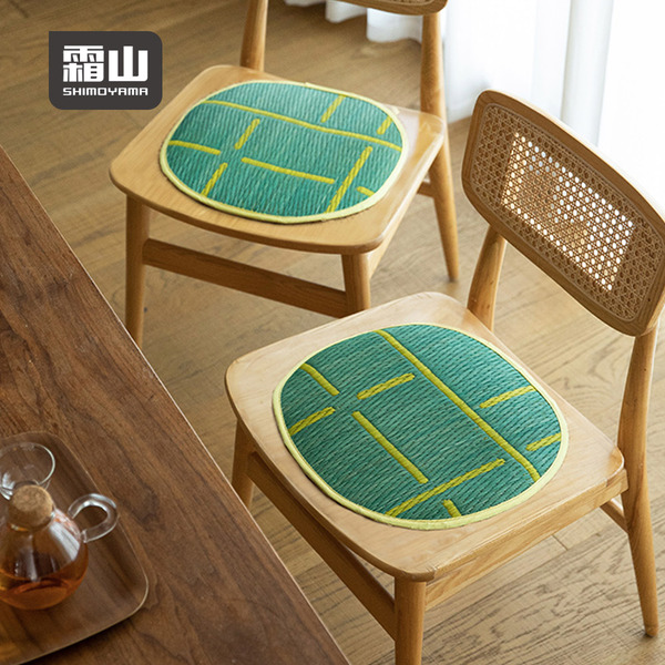 【日本霜山】天然藺草透氣方形椅墊/坐墊(37x37cm)