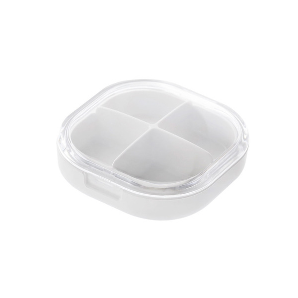 【日本霜山】便攜式4格雙層密封藥盒/飾品收納盒-3入