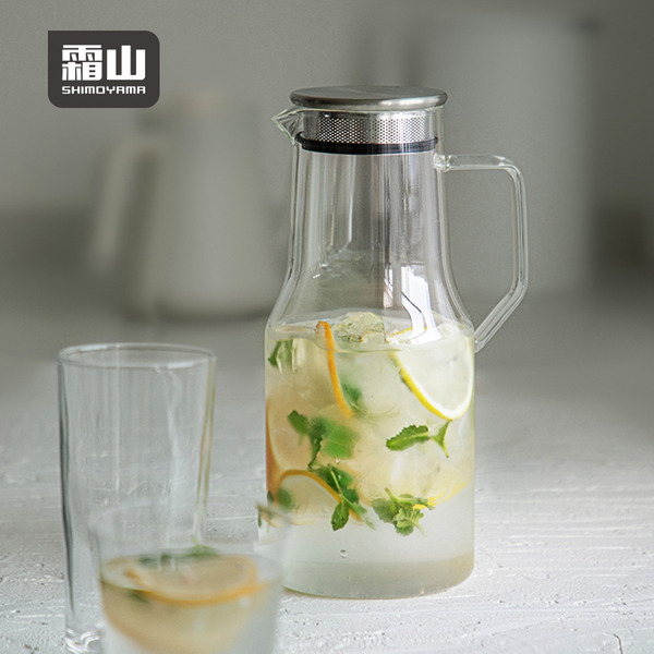 【日本霜山】高透耐熱玻璃冷水瓶-1.6L