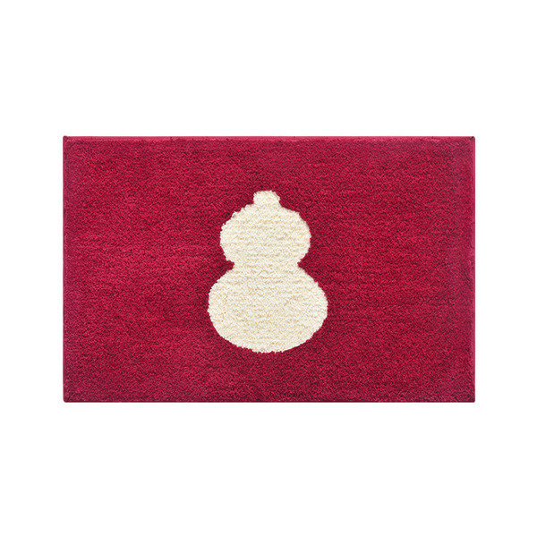 【日本霜山】葫蘆納福防滑地墊/腳踏墊/門墊(紅)-48x76cm