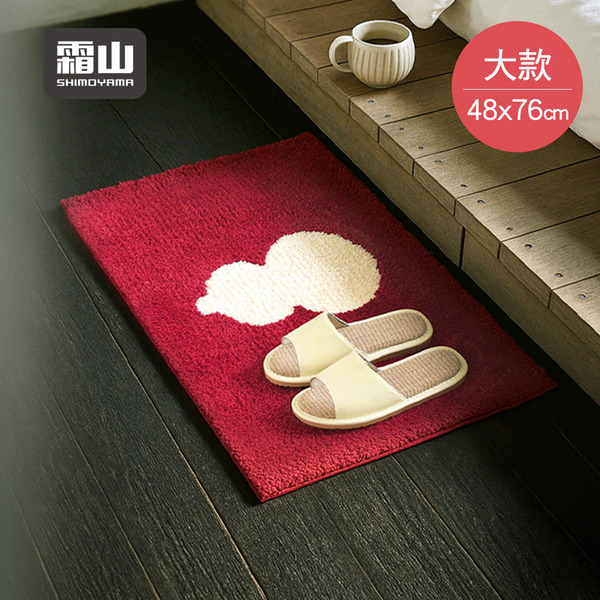 【日本霜山】葫蘆納福防滑地墊/腳踏墊/門墊(紅)-48x76cm