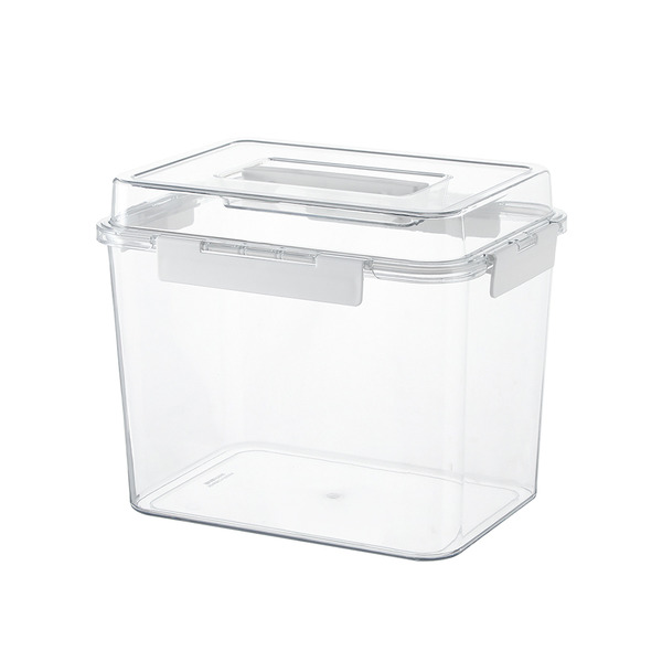 【日本霜山】PET手提式密封保鮮收納盒-14L-3入-多色可選