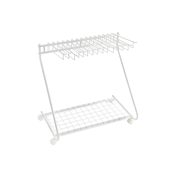 【日本霜山】15鉤移動式掛褲架(底部附收納網格片)