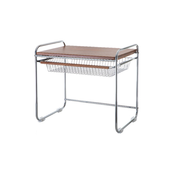 【日本霜山】桌上型復古風木質微波爐電器置物架(附抽屜)-DIY