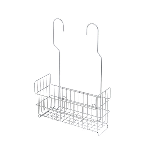 【日本霜山】304不鏽鋼浴室置物籃/收納掛籃(掛鉤可拆卸)