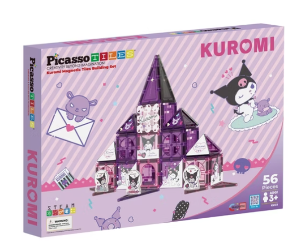 Picassotiles 三麗𠥹系列 酷洛米彩繪磁力片 Kuromi 56PCS