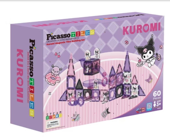 Picassotiles 三麗鷗系列 庫洛米軌道彩繪磁力片 Kuromi 60PCS